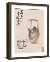 Teapot and Cups-Wang Zhen-Framed Giclee Print