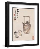 Teapot and Cups-Wang Zhen-Framed Premium Giclee Print