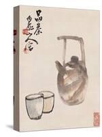 Teapot and Cups-Wang Zhen-Stretched Canvas