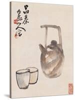 Teapot and Cups-Wang Zhen-Stretched Canvas