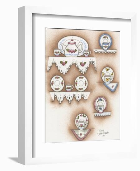 Teapot and Cups-Debbie McMaster-Framed Giclee Print