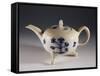 Teapot with Oriental-Inspired Floral Decorations, Ca 1740-null-Framed Stretched Canvas