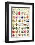 Teapots Collage-null-Framed Premium Giclee Print