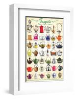 Teapots Collage-null-Framed Premium Giclee Print