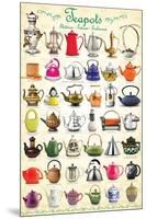 Teapots Collage-null-Mounted Premium Giclee Print