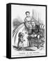 Tear'Em at the Tuileries, 1863-John Tenniel-Framed Stretched Canvas