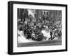 Tear Gas Disperses Crowd on Kent State University Commons-null-Framed Photo