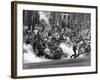 Tear Gas Disperses Crowd on Kent State University Commons-null-Framed Photo