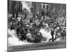 Tear Gas Disperses Crowd on Kent State University Commons-null-Mounted Photo