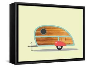 Teardrop Camper-Annie Bailey Art-Framed Stretched Canvas