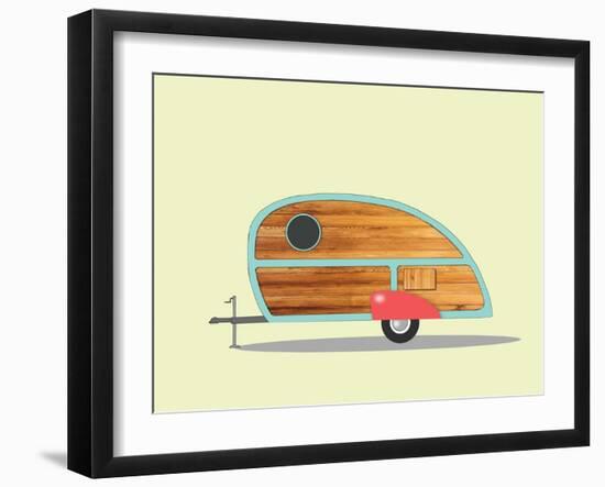 Teardrop Camper-Annie Bailey Art-Framed Art Print