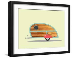 Teardrop Camper-Annie Bailey Art-Framed Art Print