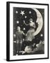 Tearful Paper Moon Sees Lover Fall from Sky-null-Framed Photographic Print