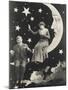 Tearful Paper Moon Sees Lover Fall from Sky-null-Mounted Photographic Print