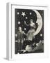 Tearful Paper Moon Sees Lover Fall from Sky-null-Framed Photographic Print