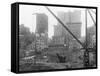 Tearing down Old Madison Square Garden-null-Framed Stretched Canvas