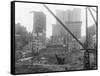 Tearing down Old Madison Square Garden-null-Framed Stretched Canvas