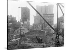 Tearing down Old Madison Square Garden-null-Stretched Canvas