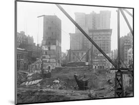 Tearing down Old Madison Square Garden-null-Mounted Photographic Print