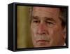 Tears Run Down President Bush's Face, Taking Part in a Medal of Honor Ceremony in the White House-null-Framed Stretched Canvas