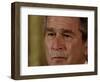 Tears Run Down President Bush's Face, Taking Part in a Medal of Honor Ceremony in the White House-null-Framed Photographic Print