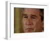 Tears Run Down President Bush's Face, Taking Part in a Medal of Honor Ceremony in the White House-null-Framed Photographic Print