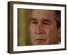 Tears Run Down President Bush's Face, Taking Part in a Medal of Honor Ceremony in the White House-null-Framed Photographic Print