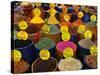 Teas and Spices at Spice Bazaar, Istanbul, Turkey-Greg Elms-Stretched Canvas