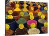 Teas and Spices at Spice Bazaar, Istanbul, Turkey-Greg Elms-Stretched Canvas