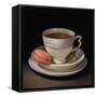 Teascape with Strawberry Macaron-Catherine Abel-Framed Stretched Canvas