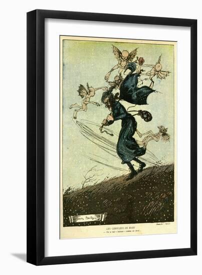 Teased by March Winds-Louis Bailly-Framed Art Print