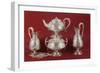 Teaset with Chased Decoration, in the French Style, London, 1874-75 (Silver)-English-Framed Giclee Print