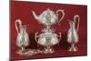 Teaset with Chased Decoration, in the French Style, London, 1874-75 (Silver)-English-Mounted Giclee Print