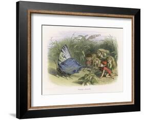 Teasing a Butterfly-Richard Doyle-Framed Art Print