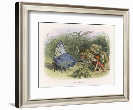 Teasing a Butterfly-Richard Doyle-Framed Art Print