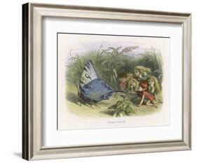 Teasing a Butterfly-Richard Doyle-Framed Art Print