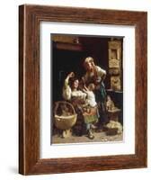 Teasing the Baby-Pietro Saltini-Framed Giclee Print