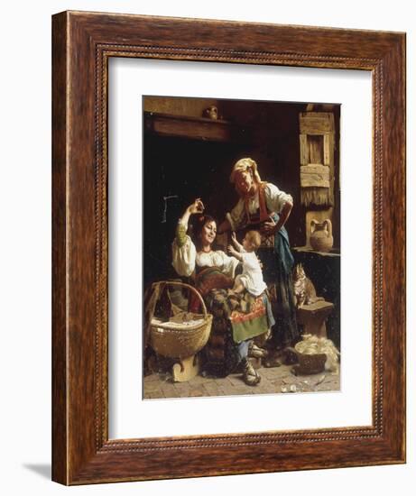 Teasing the Baby-Pietro Saltini-Framed Giclee Print
