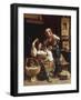 Teasing the Baby-Pietro Saltini-Framed Giclee Print