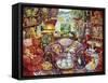 Teatime for Teddy-Bill Bell-Framed Stretched Canvas