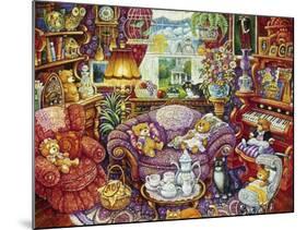 Teatime for Teddy-Bill Bell-Mounted Giclee Print