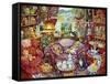 Teatime for Teddy-Bill Bell-Framed Stretched Canvas