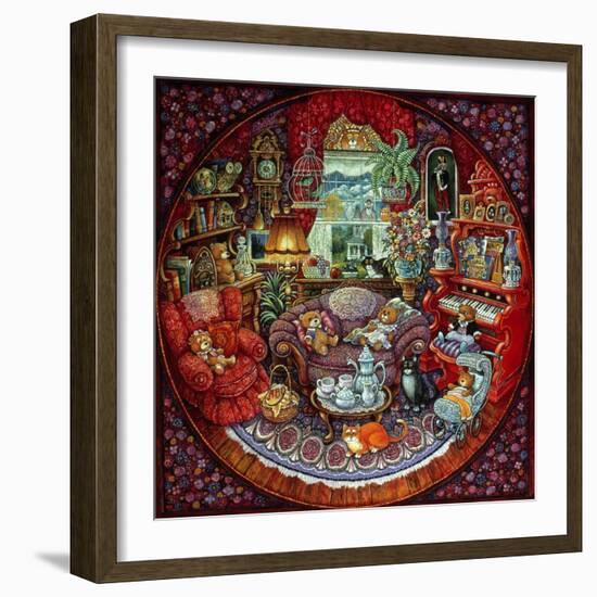 Teatime for Teddy-Bill Bell-Framed Giclee Print