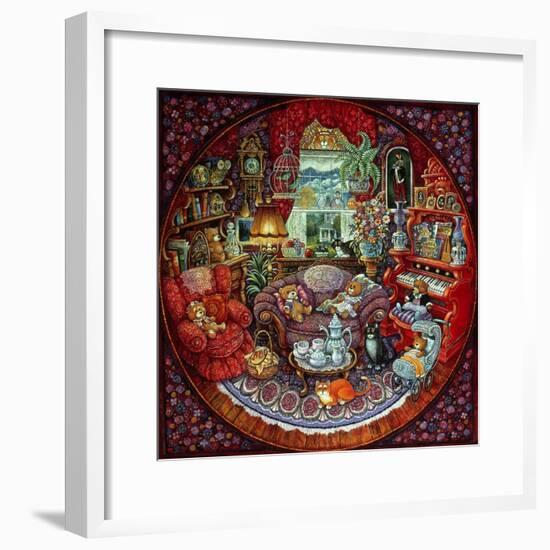 Teatime for Teddy-Bill Bell-Framed Giclee Print