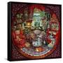 Teatime for Teddy-Bill Bell-Framed Stretched Canvas