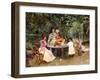 Teatime in the Garden-Edouard Frederic Wilhelm Richter-Framed Giclee Print