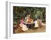 Teatime in the Garden-Edouard Frederic Wilhelm Richter-Framed Giclee Print