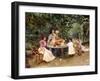 Teatime in the Garden-Edouard Frederic Wilhelm Richter-Framed Giclee Print