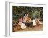 Teatime in the Garden-Edouard Frederic Wilhelm Richter-Framed Giclee Print