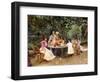 Teatime in the Garden-Edouard Frederic Wilhelm Richter-Framed Giclee Print